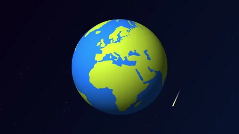 Spinning Earth in space. Globe Rotation Animation Stock-Footage 327681118