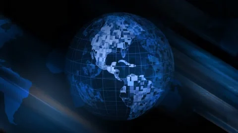 Spinning earth technology background ani... | Stock Video | Pond5
