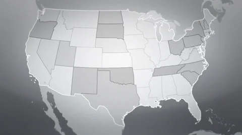 Spinning Earth with US state maps. 스톡 동영상 23973305