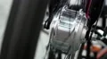Spinning electric wheel for city bicycle HD Footage