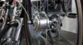 Spinning electric wheel for city bicycle HD Footage