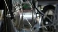 Spinning electric wheel for city bicycle HD Footage