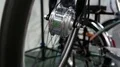 Spinning electric wheel for city bicycle HD Footage