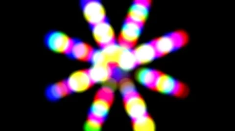 Spinning Electronic Disco Flower Effect Stock Footage 41714011