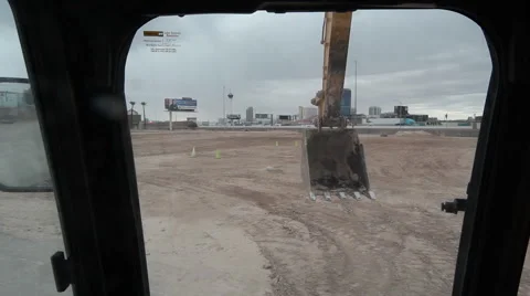 Spinning an Excavator Stock Footage 55379639