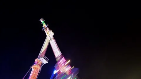 Spinning Fairground Ride Stock Footage 179465765
