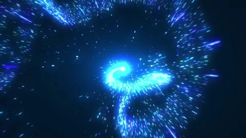 Spinning Fiber Particles Vj Loop Stock Footage 163072028