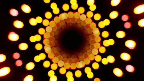 Spinning Fire Color Circle Shape Light Bokeh Background 4K Stock-Footage 171836167