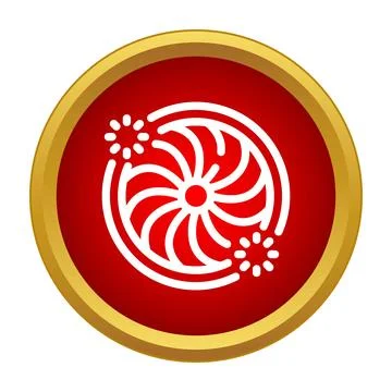 Spinning firework pyrotechnic celebrating festive event icon Stock Illustration