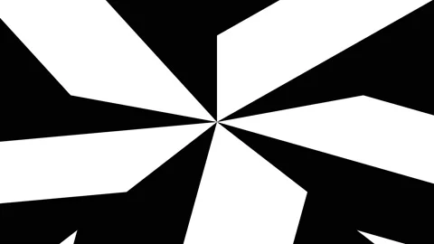 Spinning Five Pointed Star Shape Mask Formed From Rectangles Transition Stock Footage 139738060