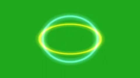 Spinning flexible rings motion graphics with green screen background Stock Footage 292338796
