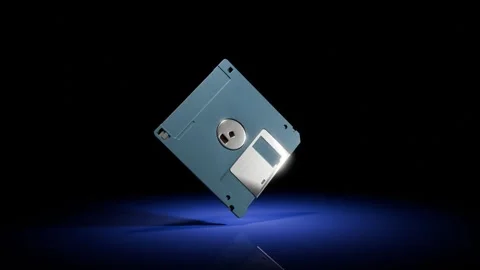 Spinning floppy disk Stock Footage 263104682