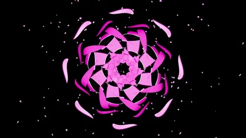 Spinning Flower VJ Loops Video stock 74234290