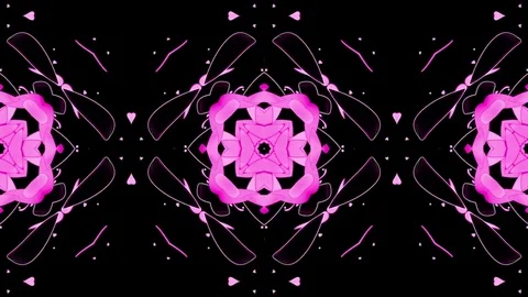 Spinning Flower VJ Loops Stock Footage 74359521