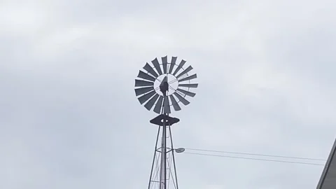 Spinning Front Windmill Stock Footage 246338152