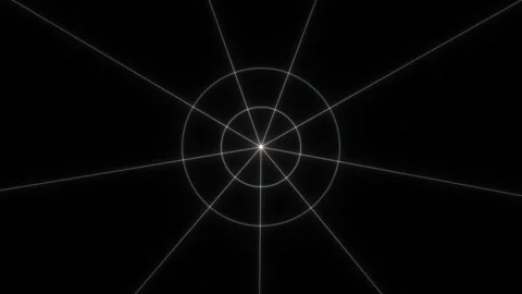 Spinning geometric lines create dynamic patterns in dark Stock-Footage 339330360