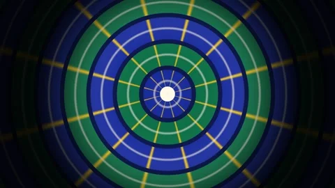 Spinning geometric patterns with circular shapes and colors Stock Footage 338317436