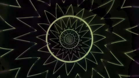 Spinning geometric patterns create dynamic visual effects Stock Footage 339965714