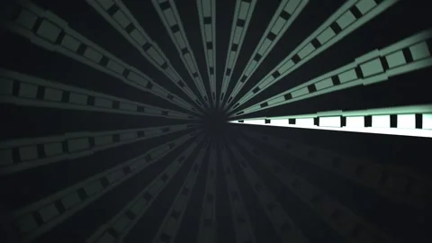Spinning geometric shapes create a dynamic visual effect Stock Footage 339326839
