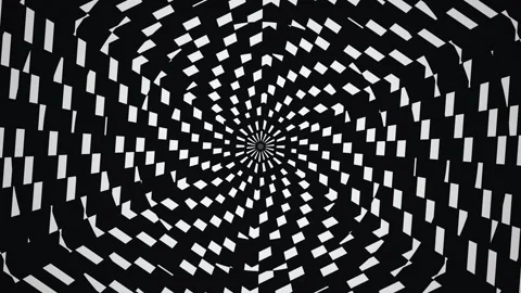 Spinning geometric shapes create dynamic optical illusion Stock Footage 339375559