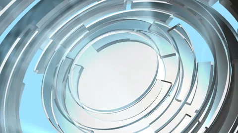 Spinning Glass Circles Stock Footage 57531063