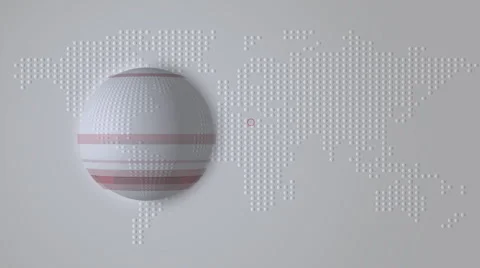 Spinning Globe Animation Video stock 1088115