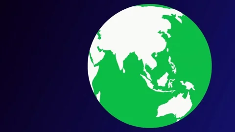 Spinning Globe Animation Showing Earth Rotation 動画素材 282147597