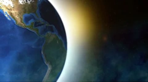 Spinning Globe. Beautiful view of the earth rotating in space Stock-Footage 32703571