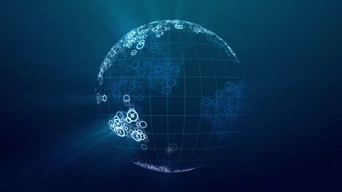 Spinning Globe  Digital Earth Video Footage Stock Footage 324630178