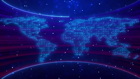 Spinning globe of the Earth planet Artificial intelligence AI machine deep Stock Footage 313988482