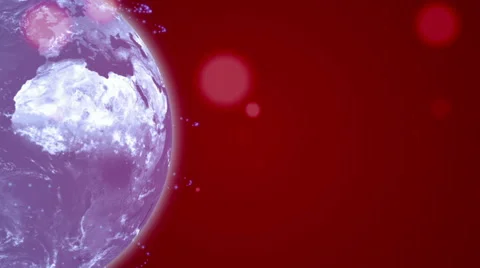 Spinning globe, red background, loop Stock Footage 49059677