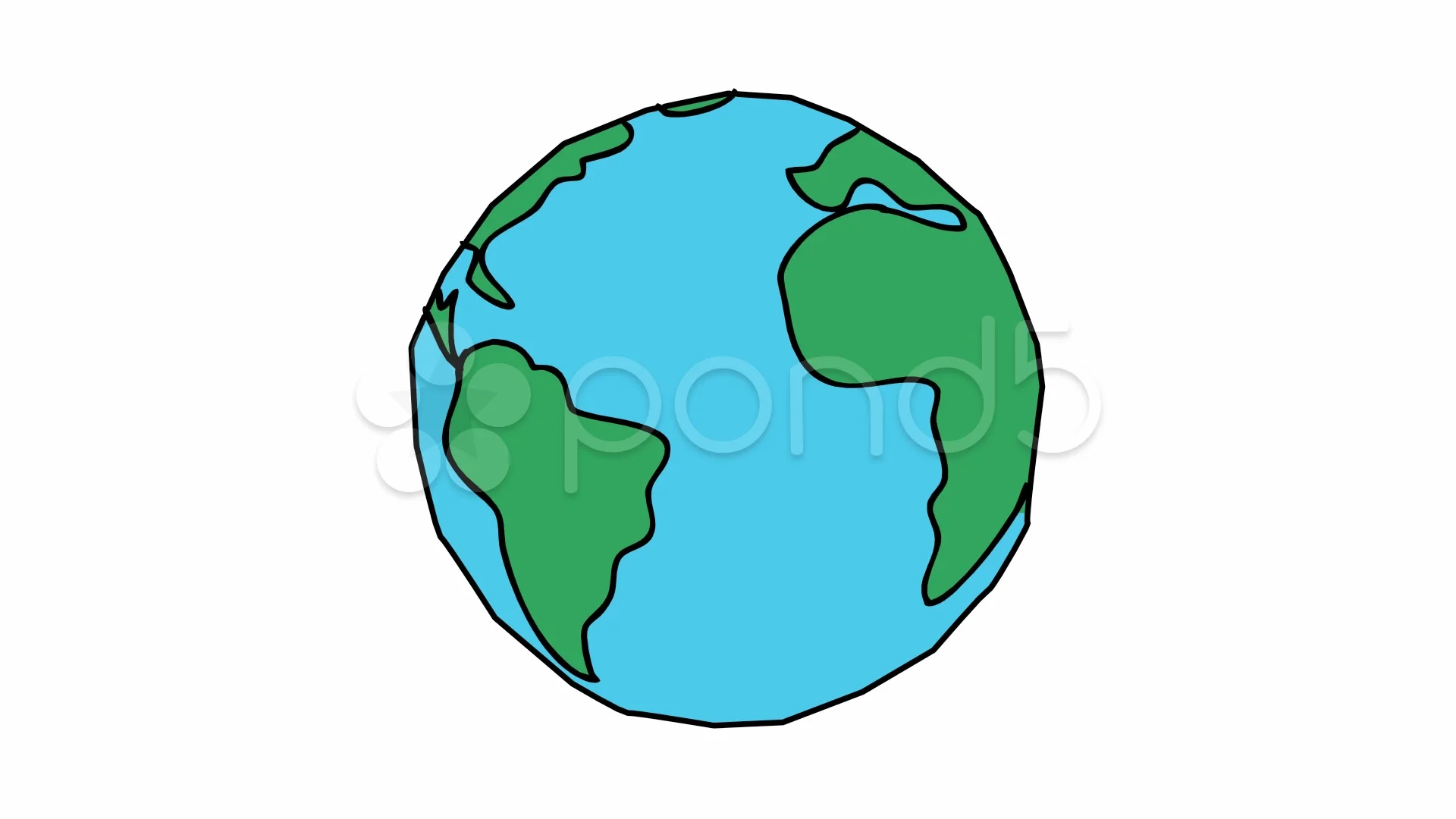 Spinning Globe Seamless Loop Animation | Stock Video | Pond5