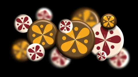 Spinning Gold Gears Red Pattern Fireworks Black Background Stock Footage 322957071