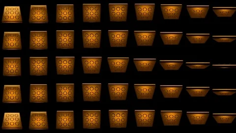 Spinning Golden Yellow Dot VJ Loops Stock Footage
