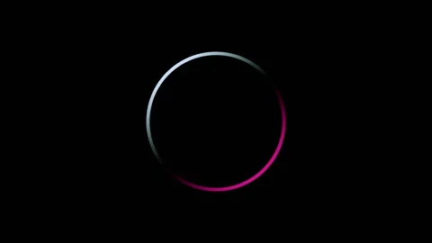 Spinning Gradient Outline (Pink &amp; White) Stock Footage 150268570