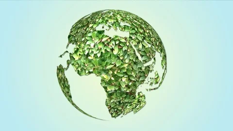 Spinning green globe Stock Footage 103209373