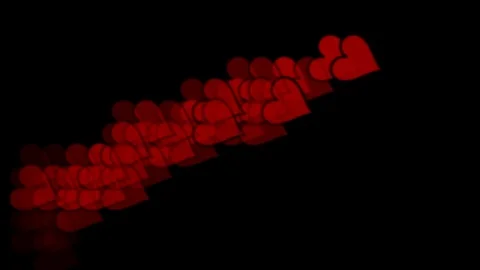 Spinning Heart Clusters Seamless Looping Motion Background Animation. HD 1080 Stock Footage 87995669