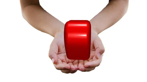 Spinning Heart in the Palm Stock-Footage 327607249