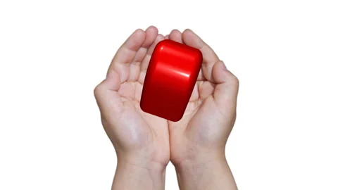 Spinning Heart in the Palm Stock Footage 327607264