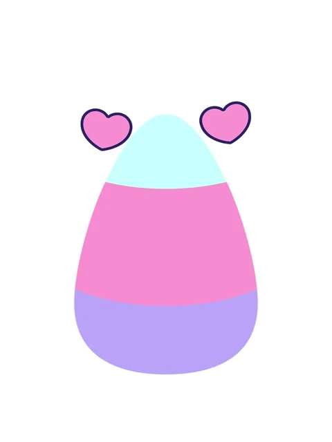 Spinning hearts animation of candy corn Stock Footage 324058379