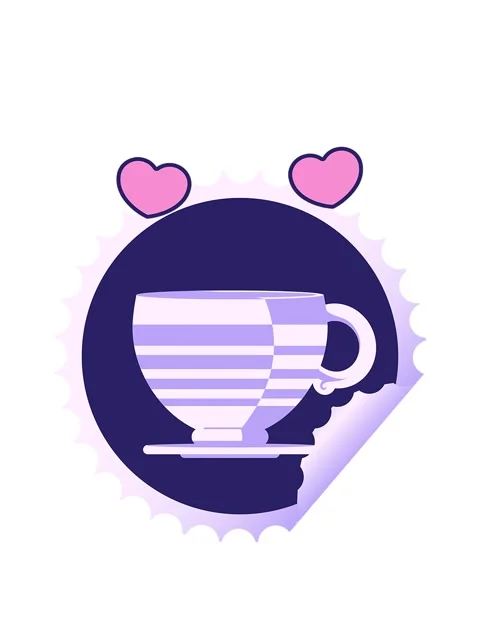 Spinning hearts animation of coffee cup graphic vector illustration round s.. Stock Footage 324267915