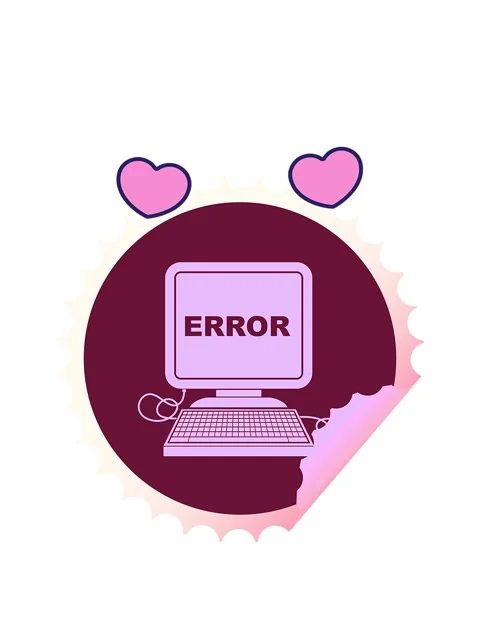 Spinning hearts animation of computer error vector illustration circular pe.. Stock Footage 324180563