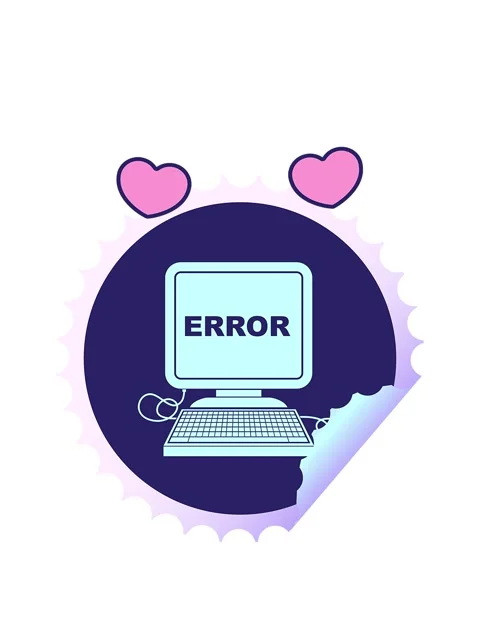 Spinning hearts animation of computer error vector illustration circular pe.. Stock Footage 324345970