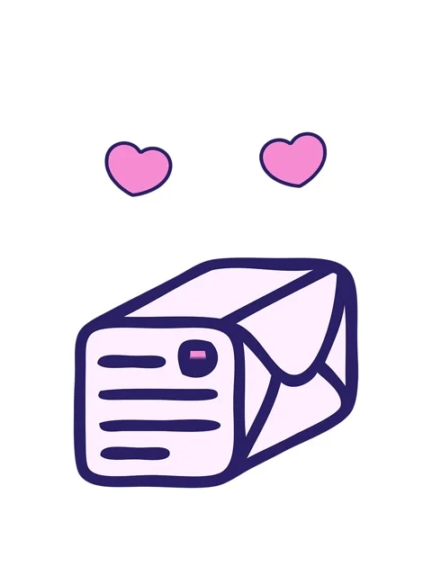 Spinning hearts animation of gradient shaded cartoon of a paper parcel Stock Footage 324355437