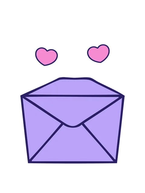 Spinning hearts animation of hand drawn quirky cartoon parcel Video stock 324384904