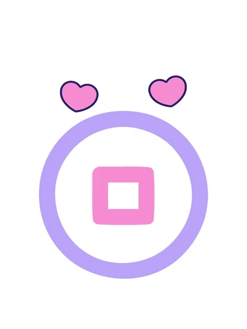 Spinning hearts animation of stop button symbol icon Video stock 324061948