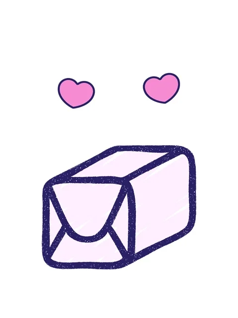 Spinning hearts animation of Wrapped Parcel Chalk Drawing Stock Footage 324228094
