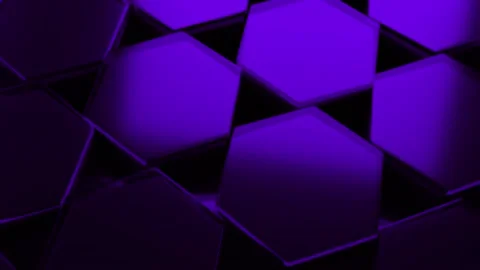 Spinning Hexagon Red Background Seamless Loop. Stock Footage 207471010