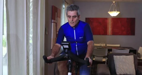 Spinning at Home - Front View. Stock Footage 132082181