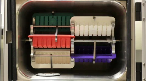 Spinning hybridization oven Stock-Footage 629426